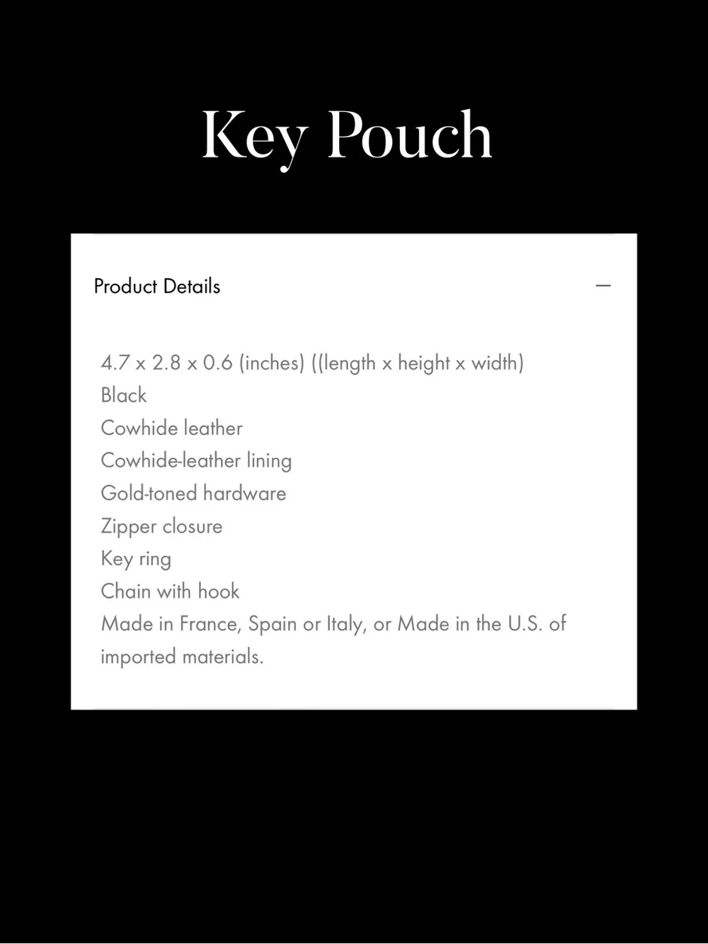 Louis Vuitton Key Pouch M80885 NIB